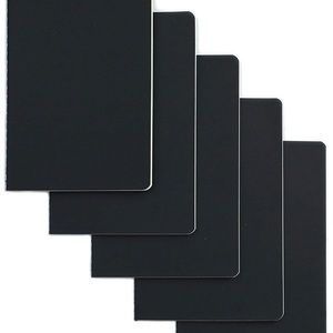 Black Travel Journals (6 in one pack) Square grid